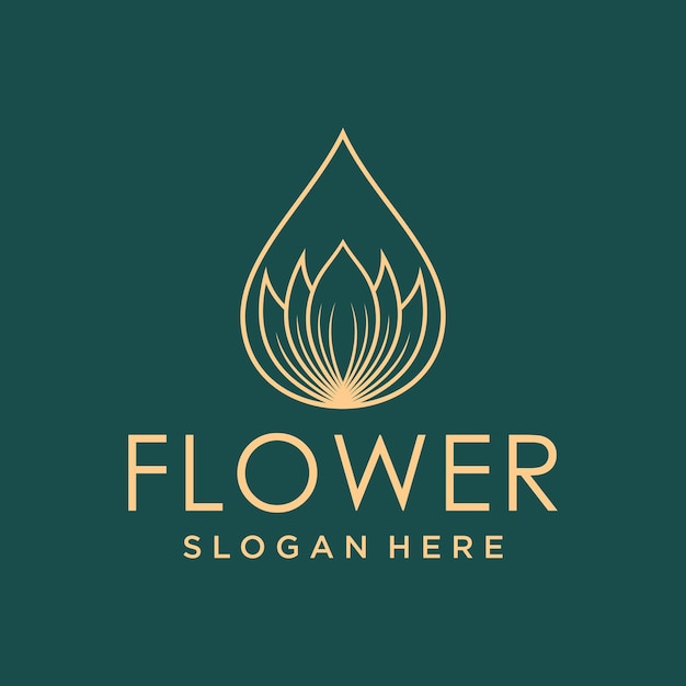 Logotipo da empresa de spa design de ícone de flor de lótus vector