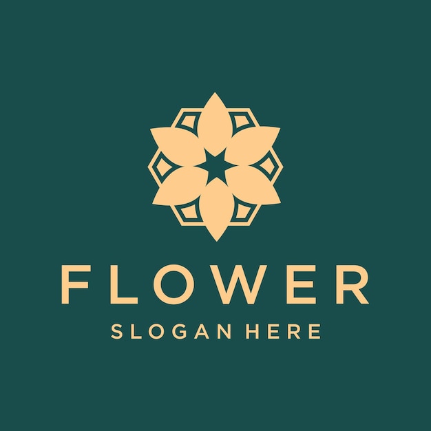 Logotipo da empresa de spa design de ícone de flor de lótus vector