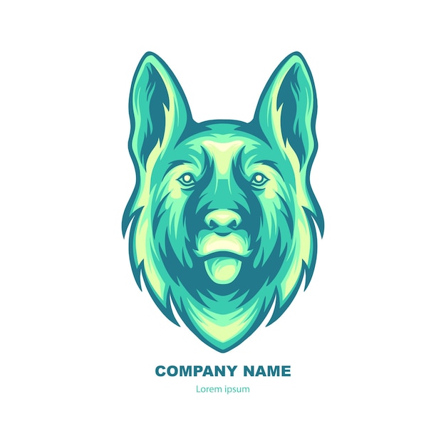 Vetor logotipo da empresa dog head