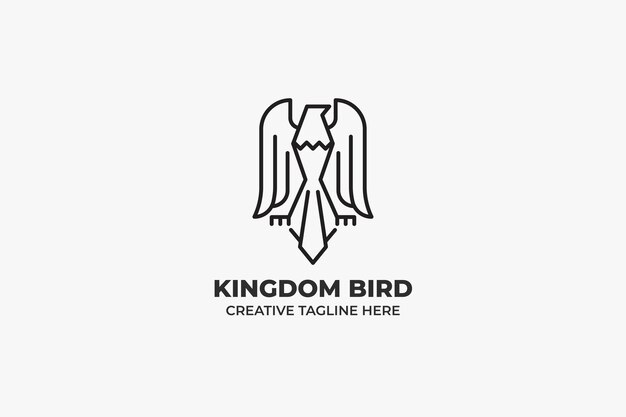 Logotipo da empresa majestic eagle bird monoline