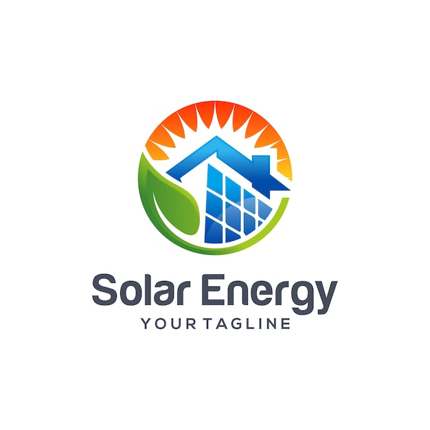 Vetor logotipo da energia solar