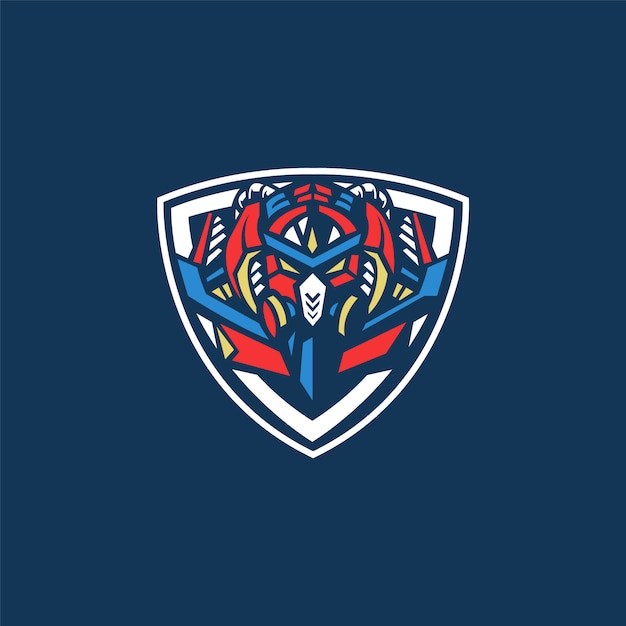 Logotipo da equipe de esportes eletrônicos com robô