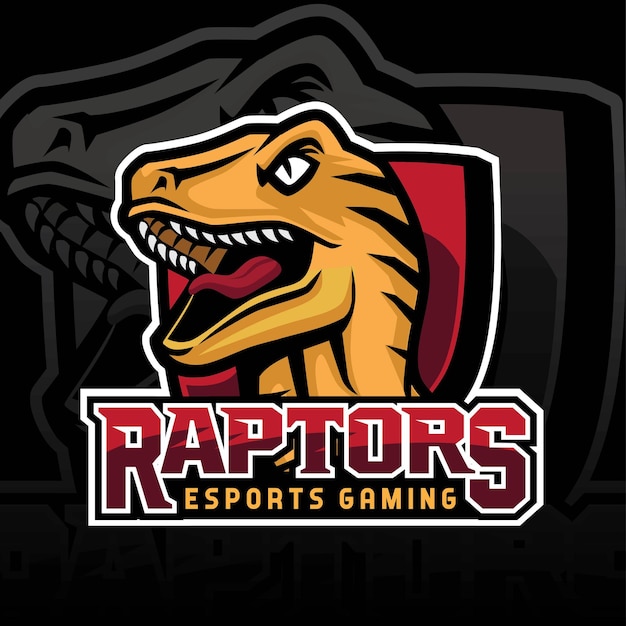 Vetor logotipo da equipe de jogos raptor e sport