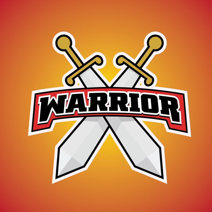 Vetor logotipo da espada do guerreiro