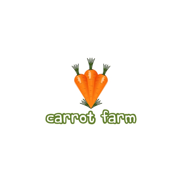 logotipo da fazenda de cenoura Símbolo moderno da cenoura modelo de logotipo da fazenda de cenoura orgânica cenoura com logotipo de folha