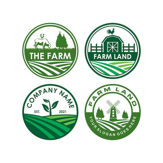 logotipo da fazenda vetor do logotipo da agricultura