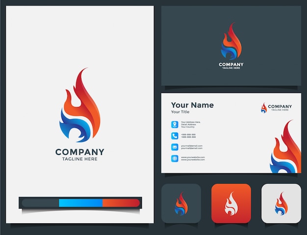 Logotipo da fire e cartão de visita