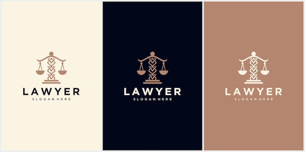Logotipo da firma de advocacia, escritório de advocacia, serviço de advogado, logotipo do emblema vintage de luxo, modelo de logotipo de vetor de design de logotipo de firma de advogado. pilar com design de vetor de escudo. Modelo de design de ilustração