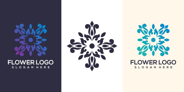 Logotipo da flor abstrata