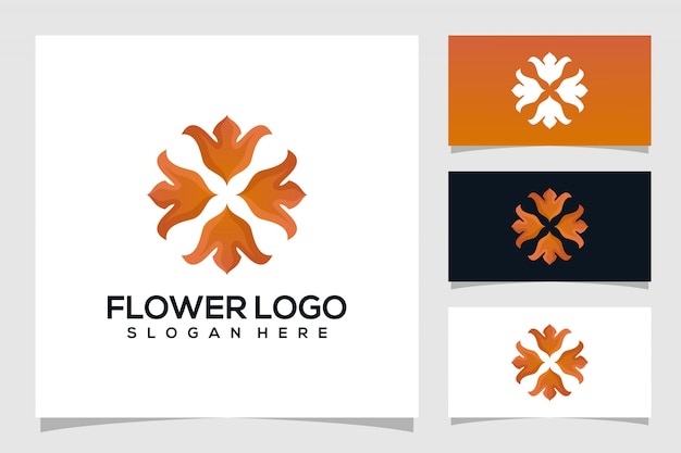 Logotipo da flor abstrata