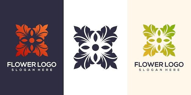 Logotipo da flor abstrata