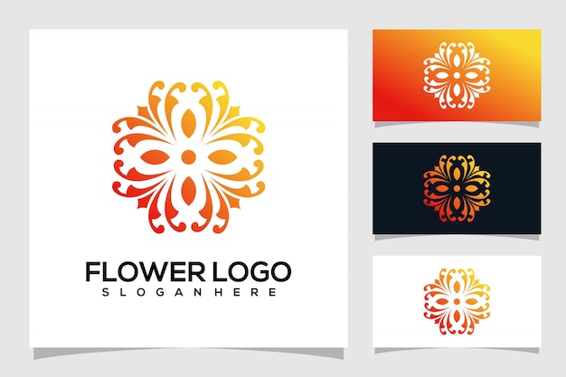 Logotipo da flor abstrata