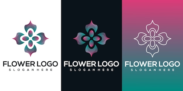 Logotipo da flor abstrata