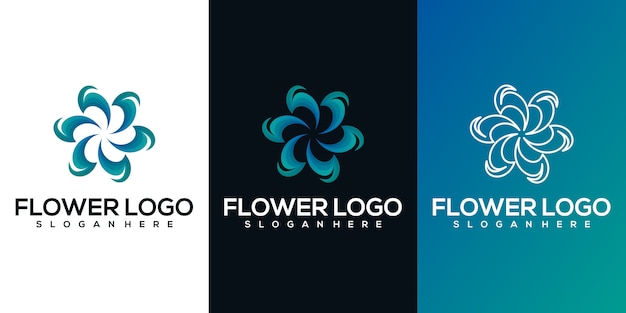 Logotipo da flor abstrata