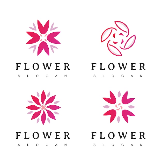 Logotipo da flor para cosméticos, spa, hotel, salão de beleza, decoração, logotipo boutique.