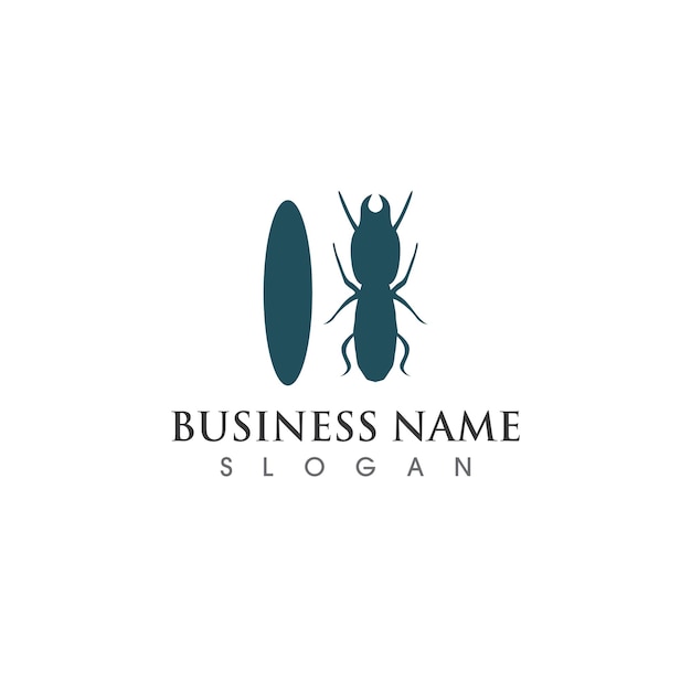 Logotipo da formiga e imagem vetorial de símbolo