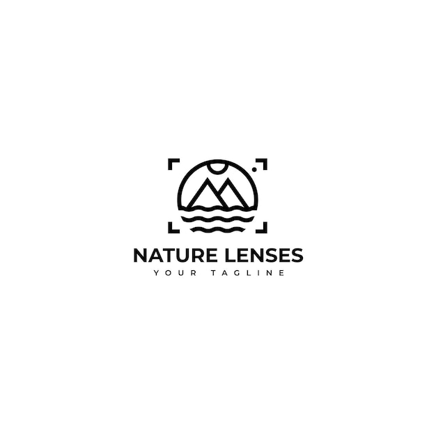 Logotipo da fotografia da natureza