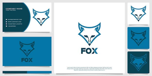 Logotipo da fox com estilo moderno