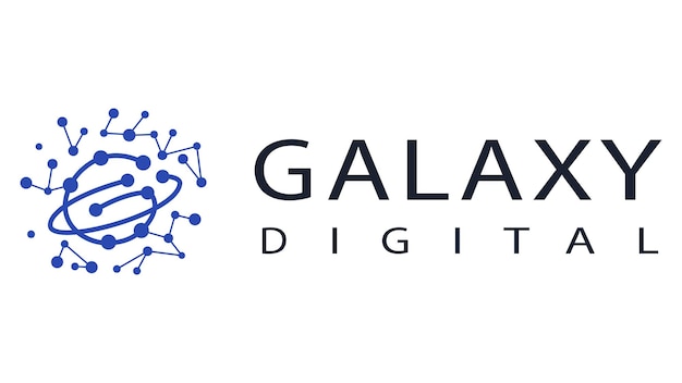 Logotipo da galaxy digital corporation isolado na ilustração vetorial de fundo branco