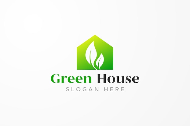 Logotipo da green house business natural