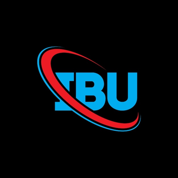 Vetor logotipo da ibu (letra ibu) logotipo de letra ibu iniciais logotipo ibu ligado com círculo e monograma em maiúsculas logotipografia ibu para negócios de tecnologia e marca imobiliária