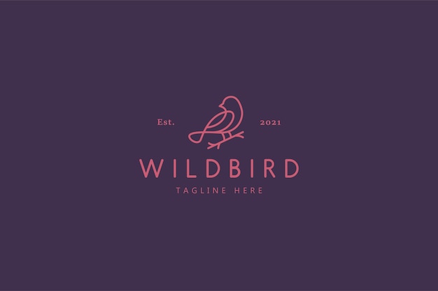 Logotipo da ilustração wild bird nature life