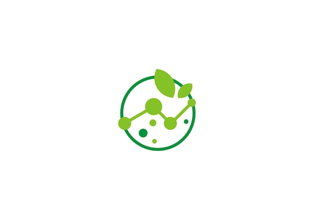 Vetor logotipo da leaf tech neurônio criativo design de ícone de conexão digital