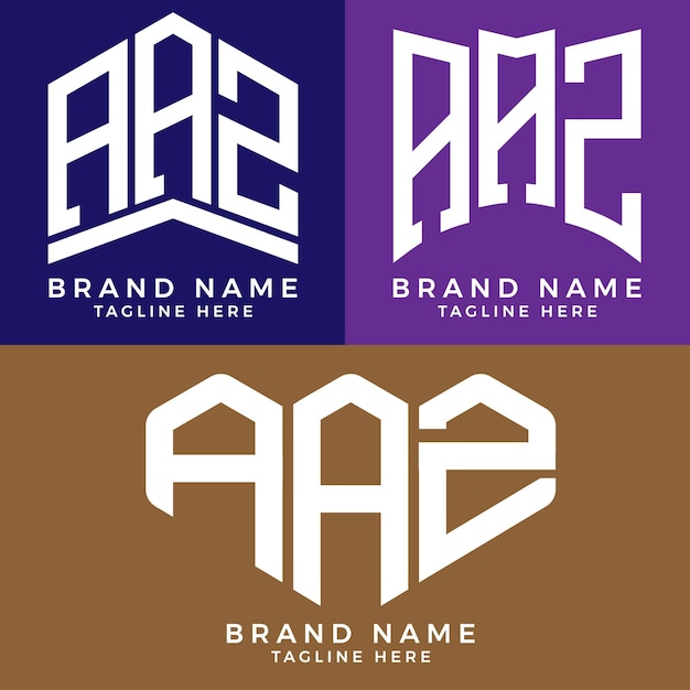 Vetor logotipo da letra aaz. aaz melhor imagem vetorial. design de logotipo aaz monogram para empreendedores e negócios.