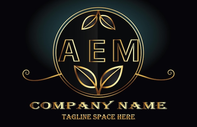 Vetor logotipo da letra aem