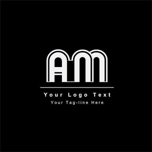 Vetor logotipo da letra am ou ma logotipo do ícone da letra com base na inicial am ma criativo e atraente exclusivo