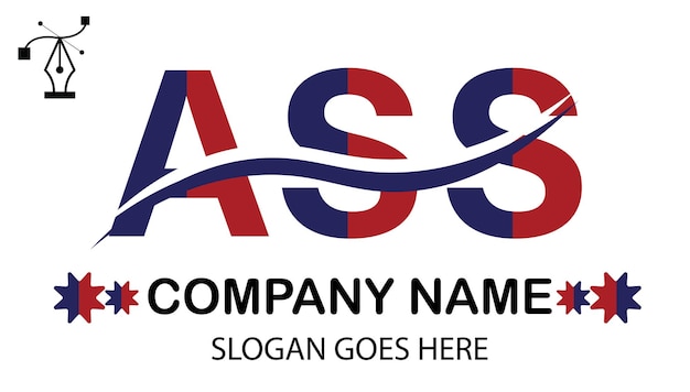 Vetor logotipo da letra ass