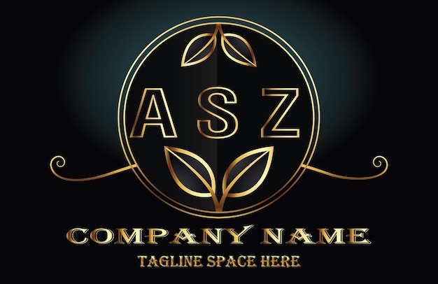 Vetor logotipo da letra asz