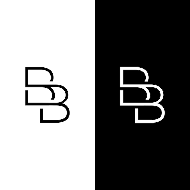 Logotipo da letra bb com design sofisticado o conceito de uso minimalista e clean