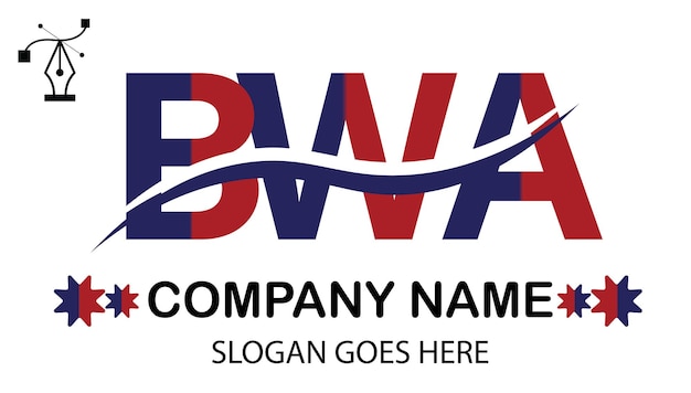 Vetor logotipo da letra bwa