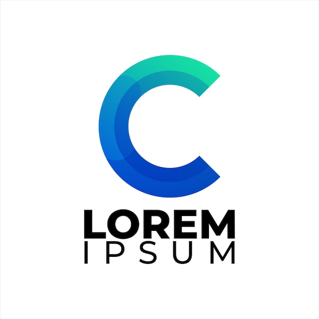 Logotipo da letra C colorido