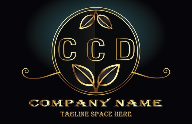 Vetor logotipo da letra ccd