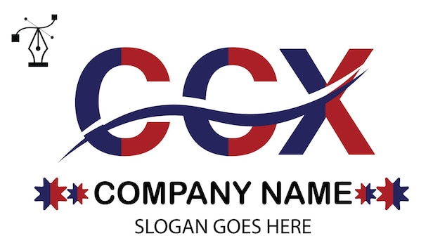 Vetor logotipo da letra ccx