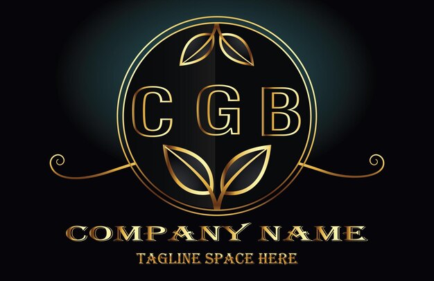 Vetor logotipo da letra cgb