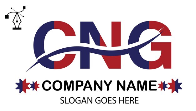 Vetor logotipo da letra cng