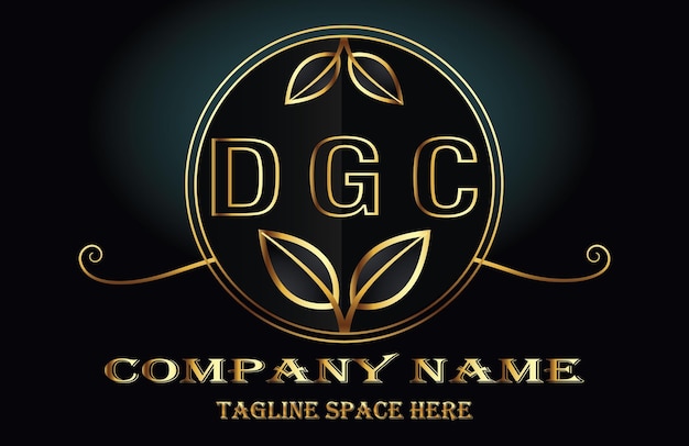 Vetor logotipo da letra dgc