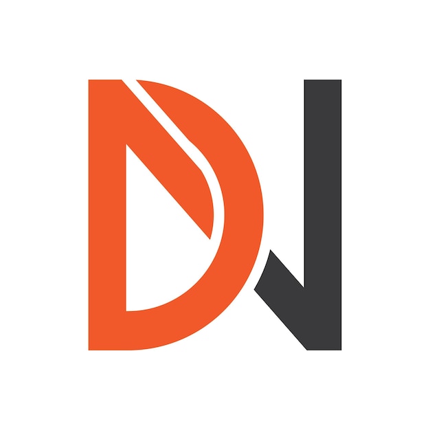 Vetor logotipo da letra dn