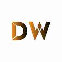 Vetor logotipo da letra dw