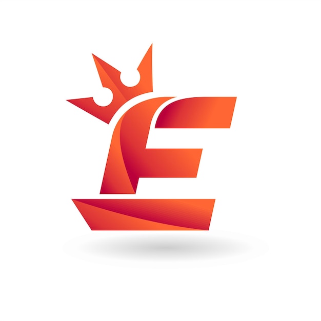 logotipo da letra E com conceito de coroa