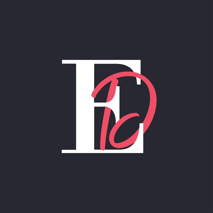 Vetor logotipo da letra ed combinado perfeitamente iniciais design da letra ed logotipo
