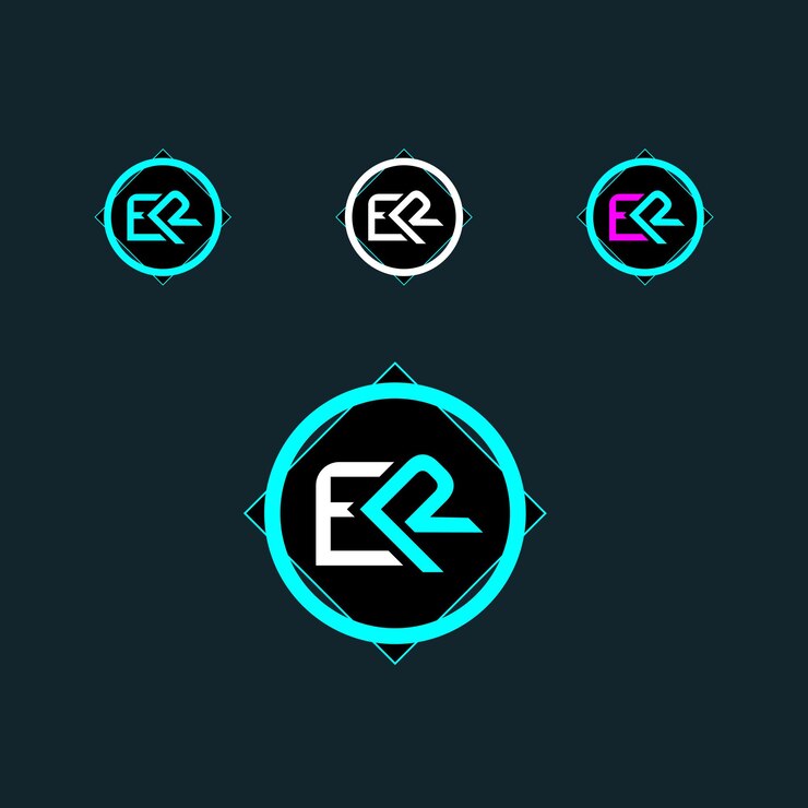 Logotipo da letra ER com círculo