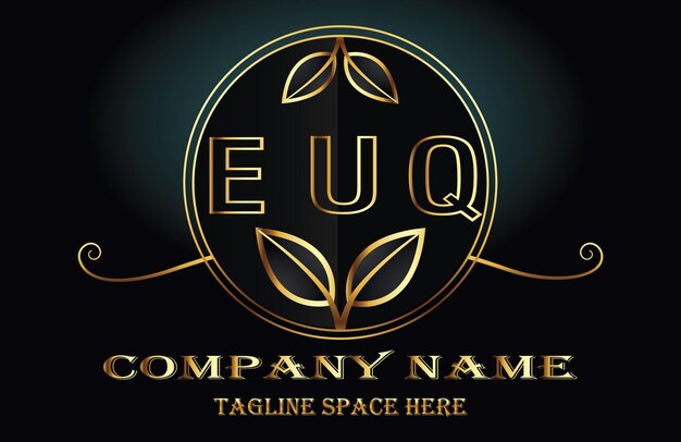 Vetor logotipo da letra euq