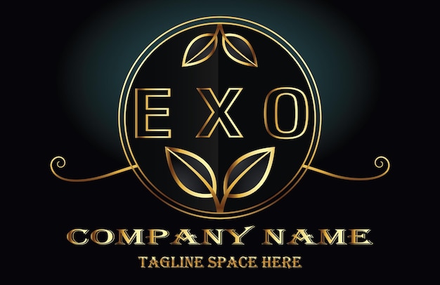 Vetor logotipo da letra exo