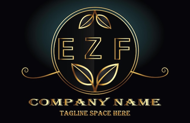 Vetor logotipo da letra ezf