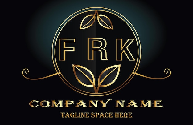 Vetor logotipo da letra frk