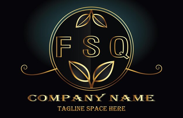 Vetor logotipo da letra fsq